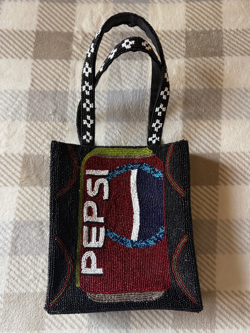 Vintage beaded Pepsi purse